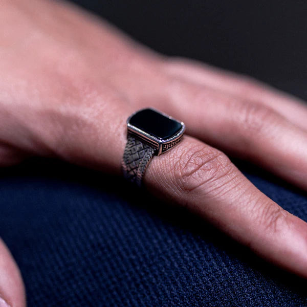 Obsidian Elegance Ring