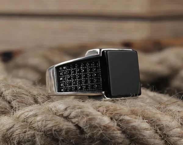 Timeless Black Square Onyx-925 Silver